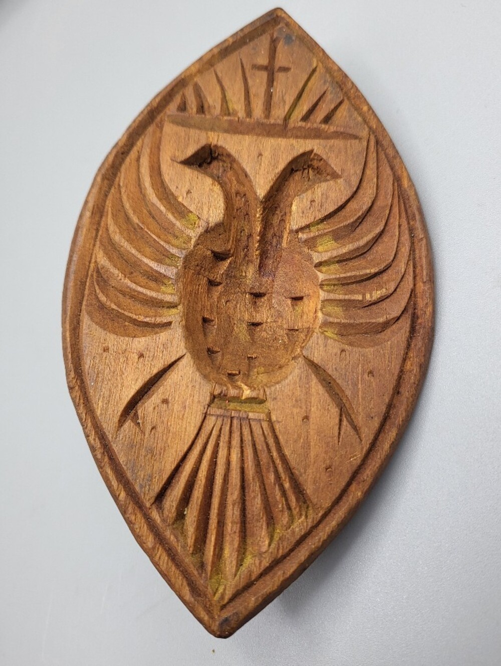Orthodox Byzantine Prosphora Bread Cookie Seal - Wood Carved Eagles & Cross